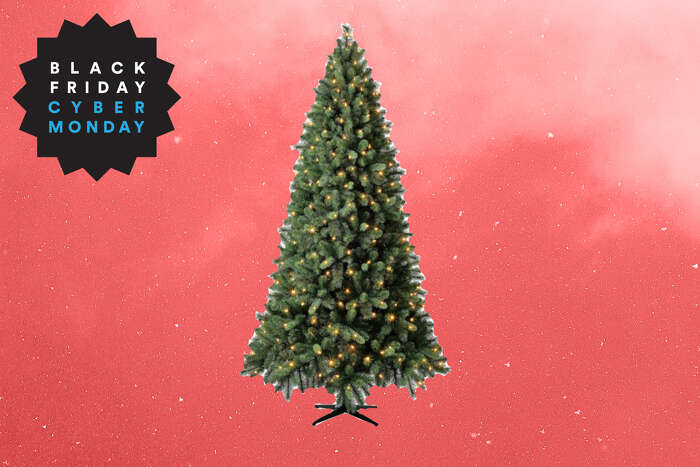 Save Mart Christmas Trees 2022 Walmart Has A Holiday Time Pre-Lit Artificial Christmas Tree For $68
