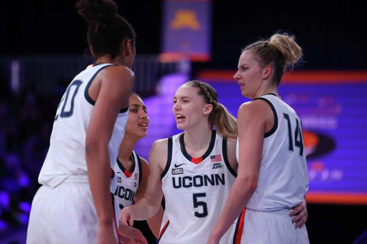 UConn’s Paige Bueckers in the Battle 4 Atlantis title game against South Carolina on Monday.
