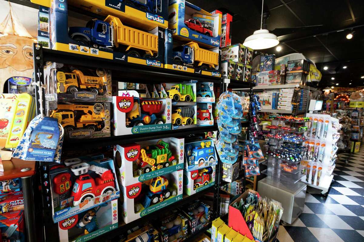 Vehicle toys have been a popular item in Big Blue Whale Thursday, Nov. 11, 2021, in Houston.