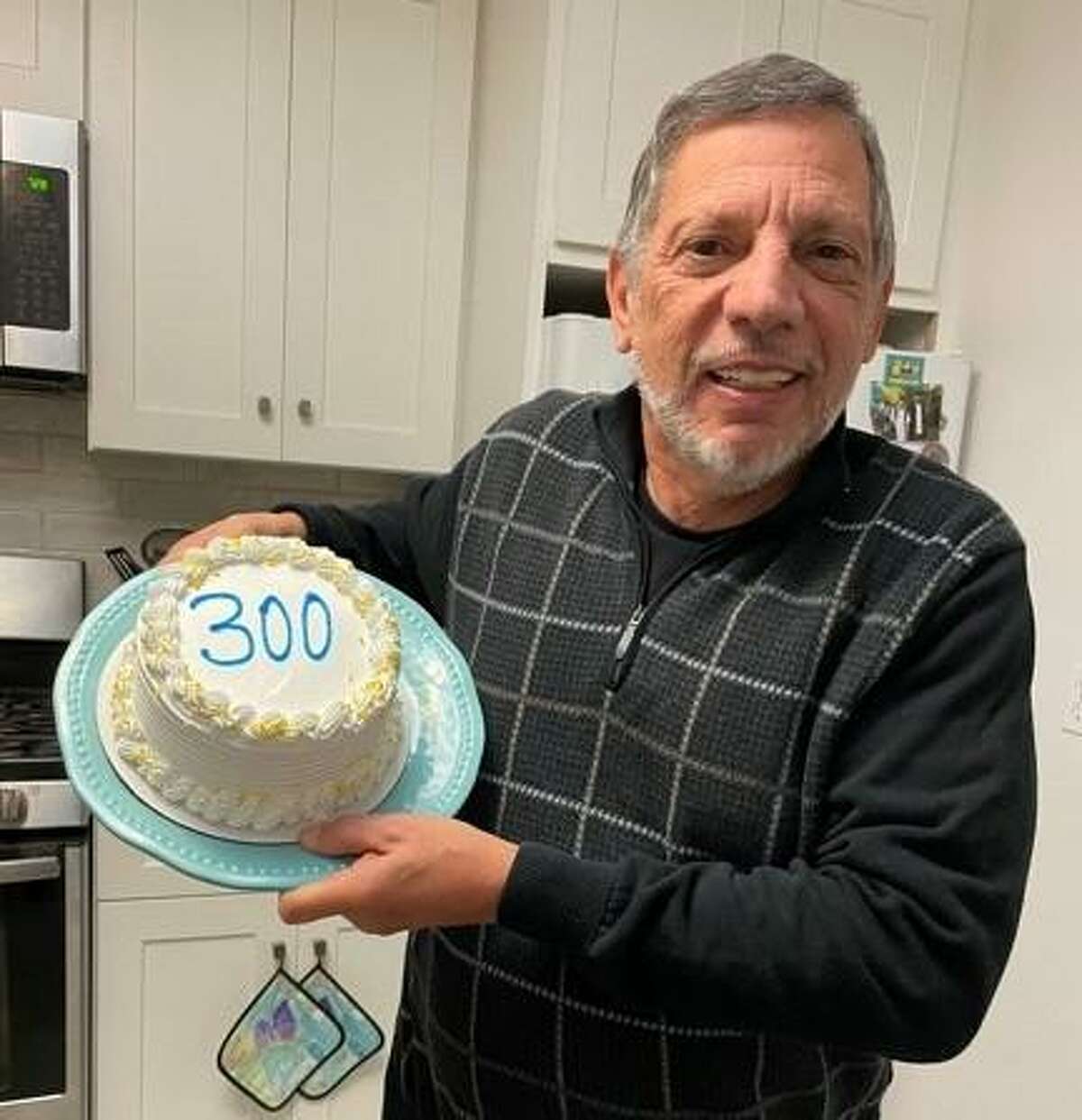 Dennis Maniscalco bowled the first 300 perfect game in the 40-plus year history of the Tashua Knolls Senior Men’s Club bowling leagues.