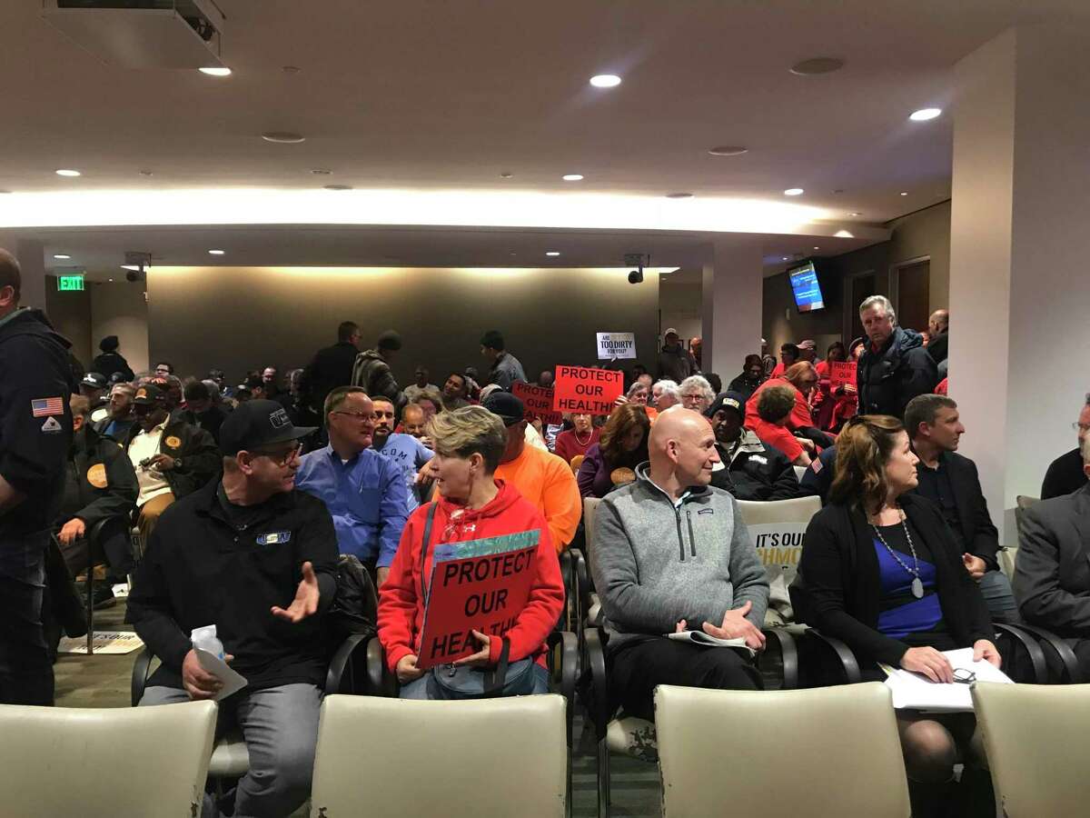 Hundreds of people flooded the Richmond City Council in 2019 in advance of a proposed ordinance to ban the shipment and handling of coal in the city.