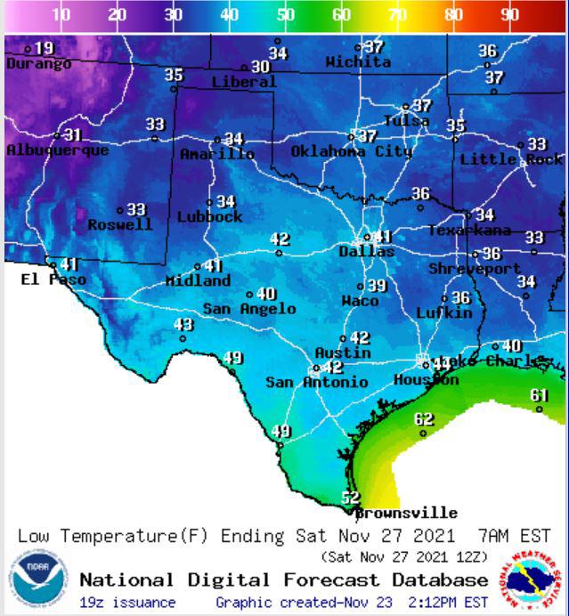 Front to bring Thanksgiving Day rain, cold temperatures