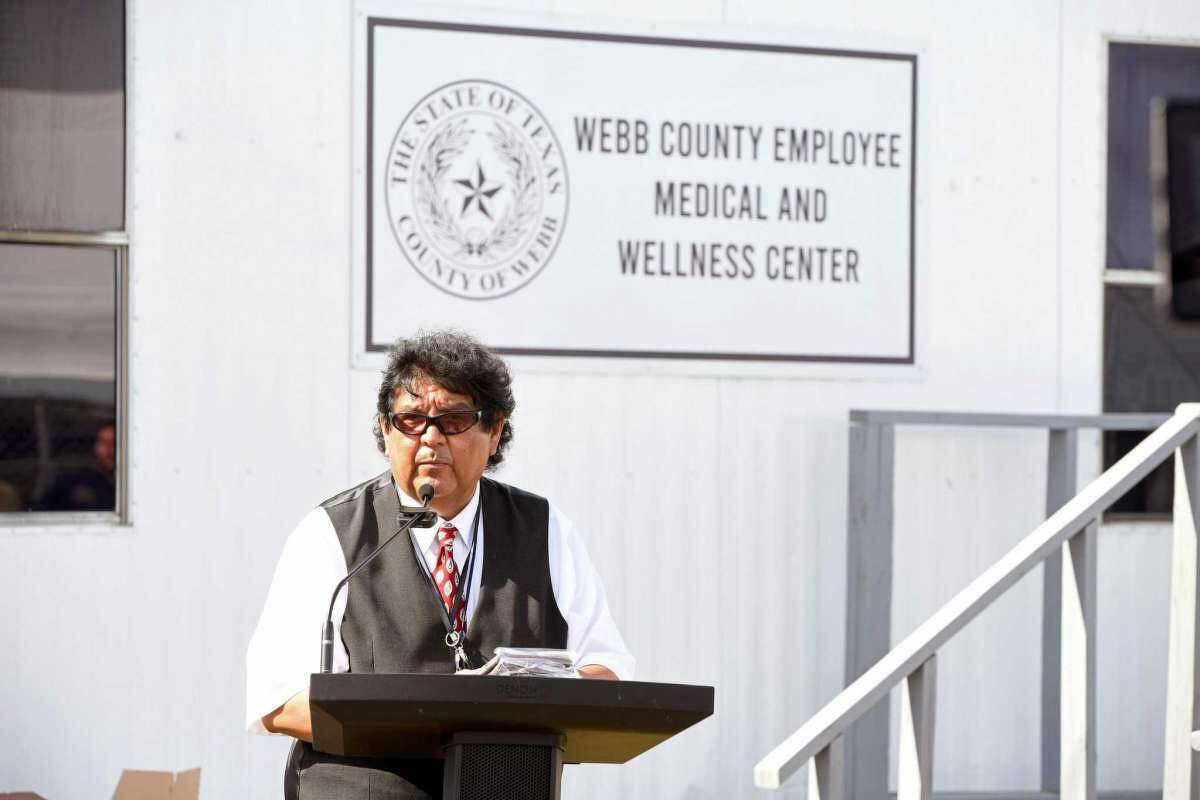 Dr. Pedro Alfaro speaks during the Webb County Employee Medical and Wellness Center grand opening and invites guests to tour the clinic after the presentation on Tuesday, Aug. 17, 2021.