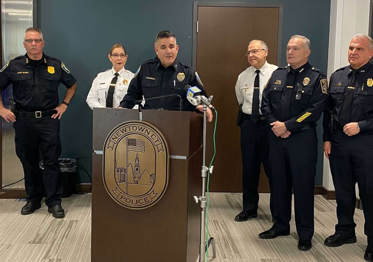 Newtown Police Chief James Viadero speaks about Operation Wingspan, a regional vehicle theft task force on Wednesday, Nov. 24, 2021.
