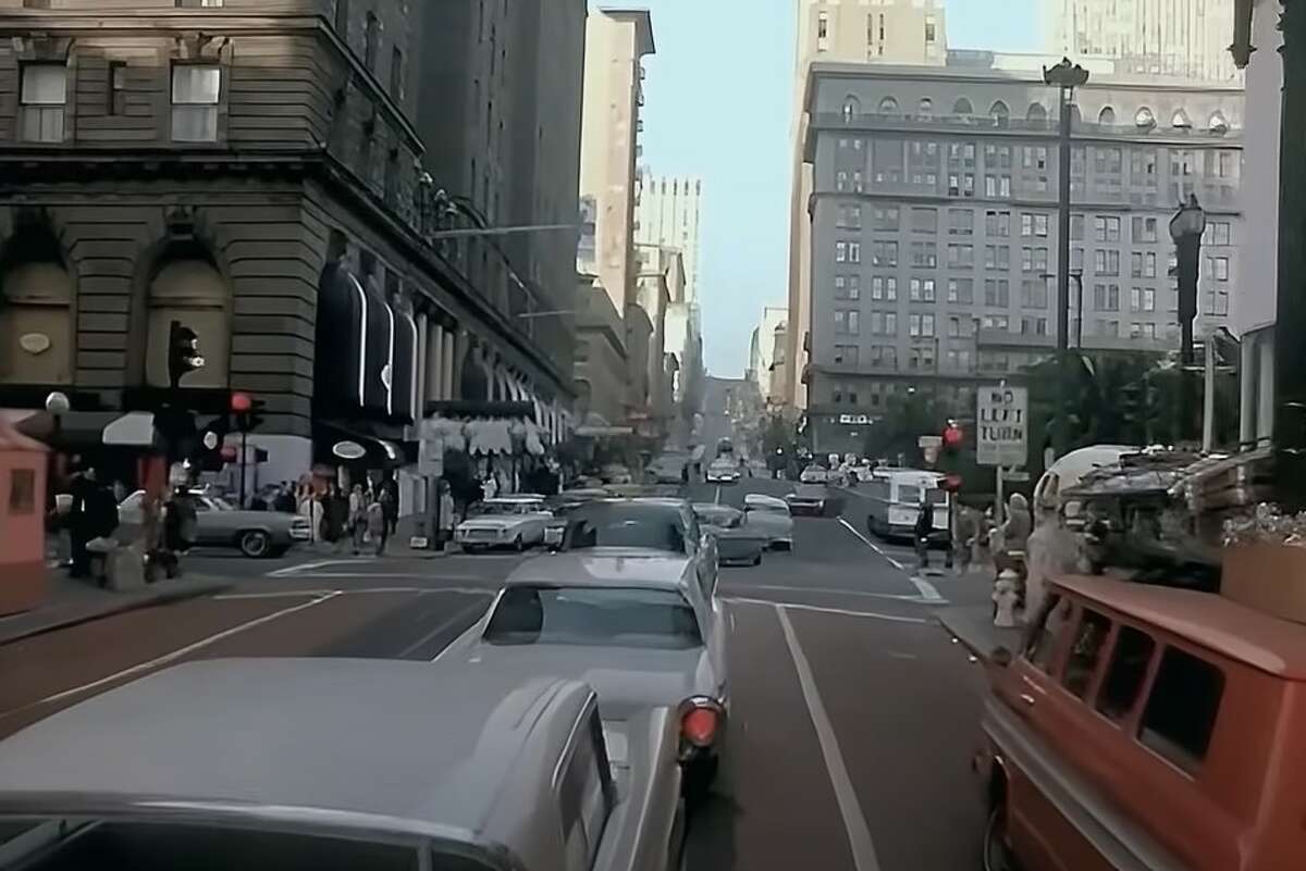 Powell Street view in 1960s San Francisco. 
