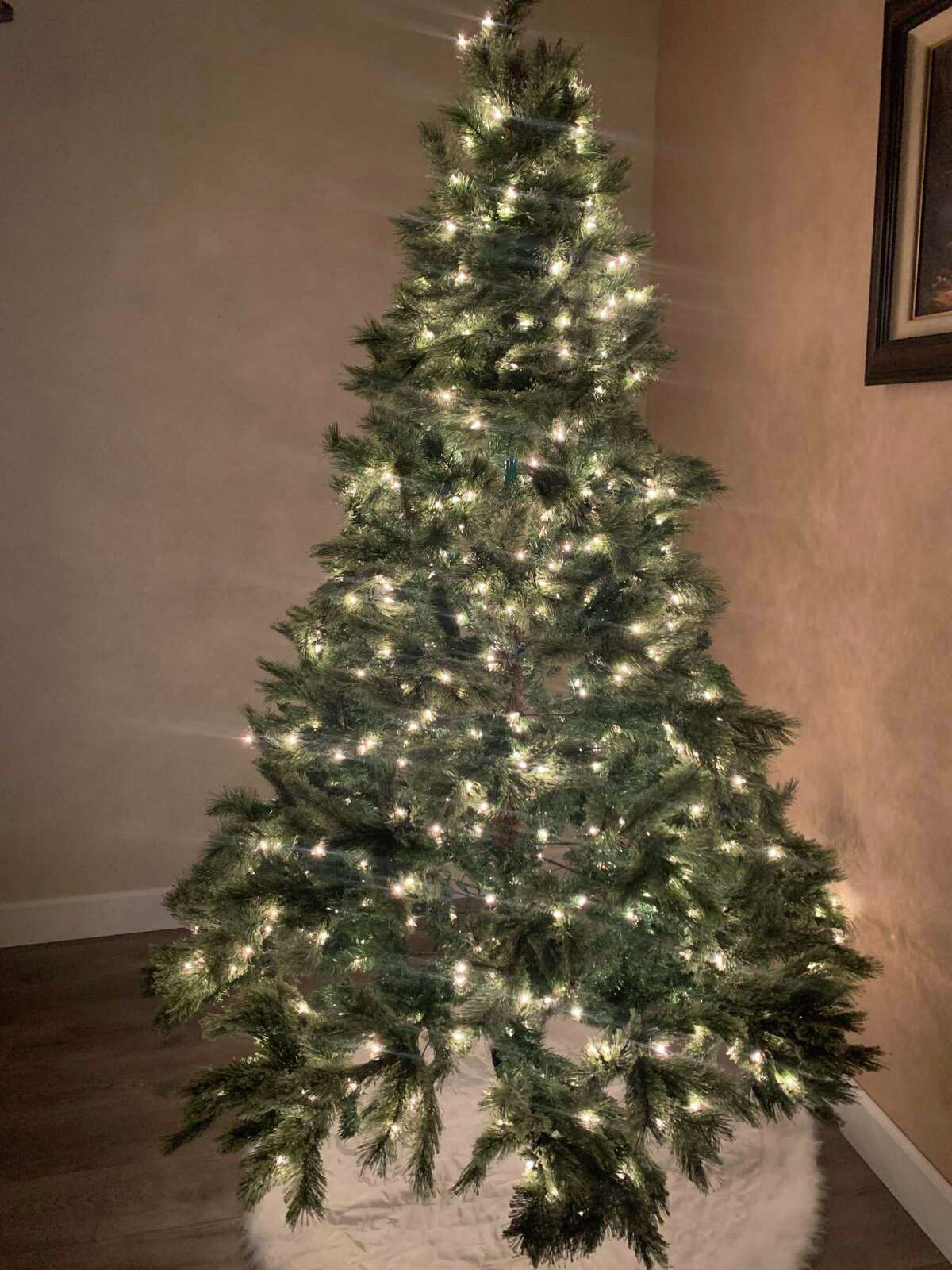 Our Christmas tree in 2019 — before decorations, the COVID-19 pandemic and deaths of my aunt and cousin. This year, we will trim this tree and seek light and joy and peace, despite the darkness. My hope is that you will, too.