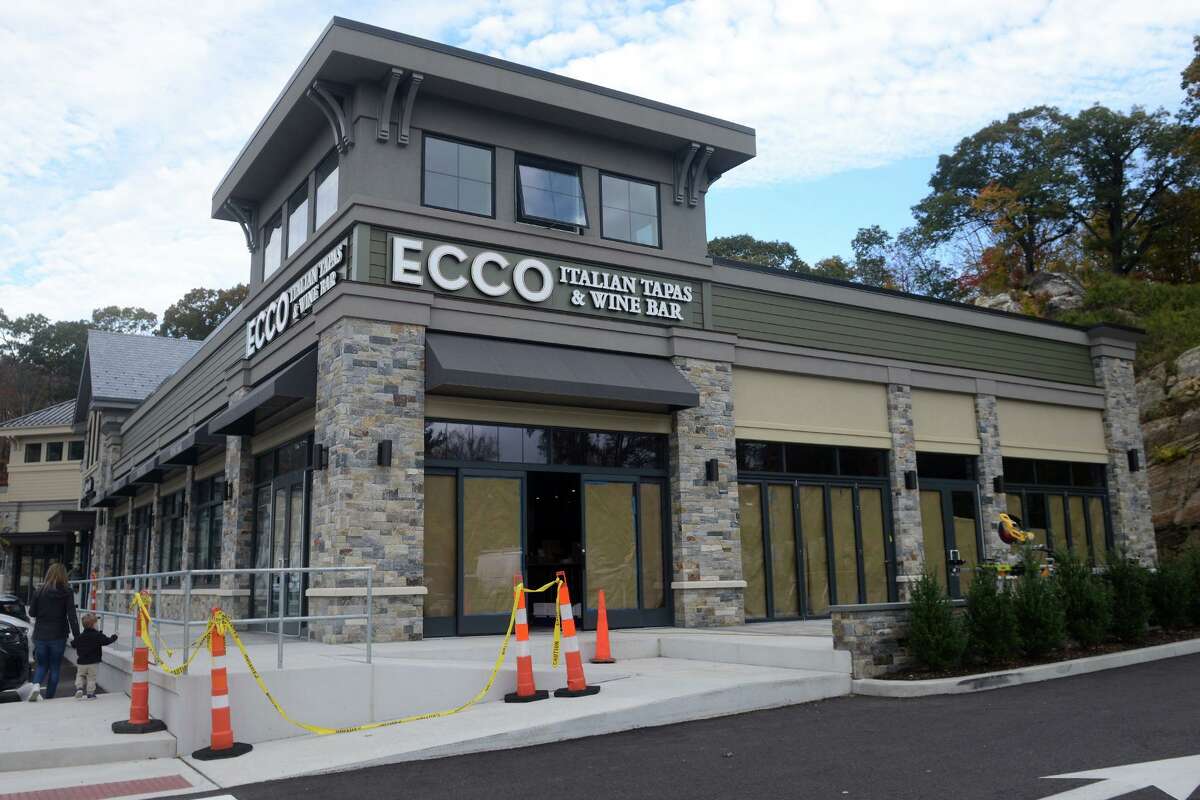 Ecco Italian Tapas & Wine Bar will open later this year, one of the businesses in Long Hill Market, a new commercial plaza in Trumbull, Conn. Oct. 29, 2021.