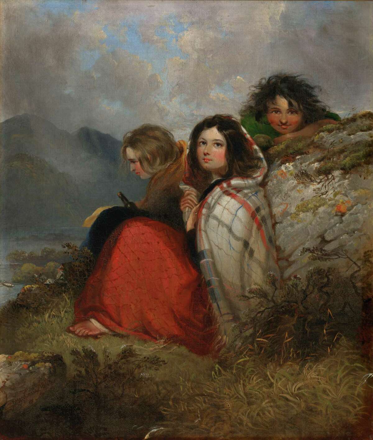 “Irish Peasant Children,” an oil on canvas, was completed at the height of the Irish famine in 1847, representing the three faces of Ireland: :the beautiful, the mischievous and the dangerous.” The painting had been a major work featured at Ireland’s Great Hunger Museum at Quinnipiac University.