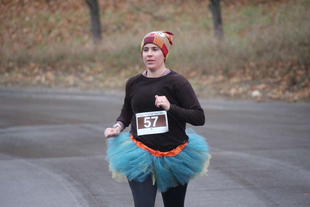 Gladah Chandler finished the women's 5K portion of the Crystal Mountain Turkey Vulture Trot in 36 minutes and 54 seconds.