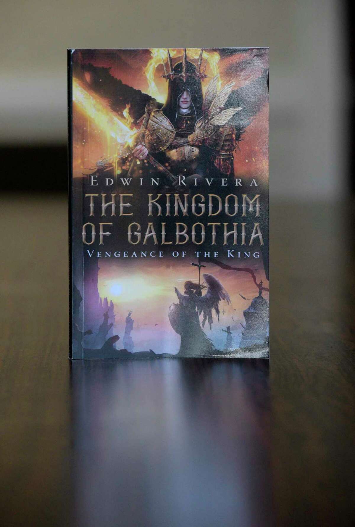 Author Edwin Rivera, of Danbury, latest book, “The Kingdom of Galbothia: Vengeance of the King”, was recently published. Rivera has gotten inspiration for his writing from his years as a bounty hunter. Thursday, November 18, 2021, Danbury, Conn.
