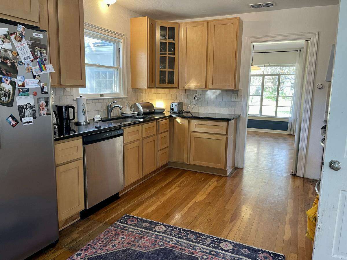 The kitchen is pretty basic, but it's the only thing basic about this house.