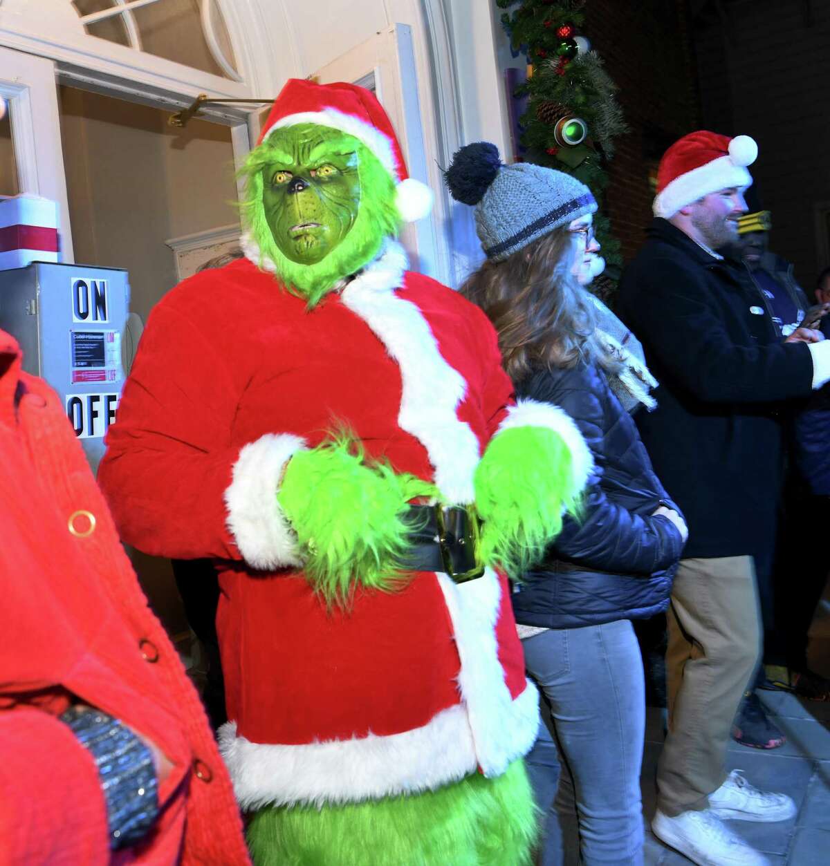 The Grinch was on hand as Ridgefield welcomed the holiday season on Nov. 26 with 17,000 lights, songs and a visit from Santa and Mrs. Claus.