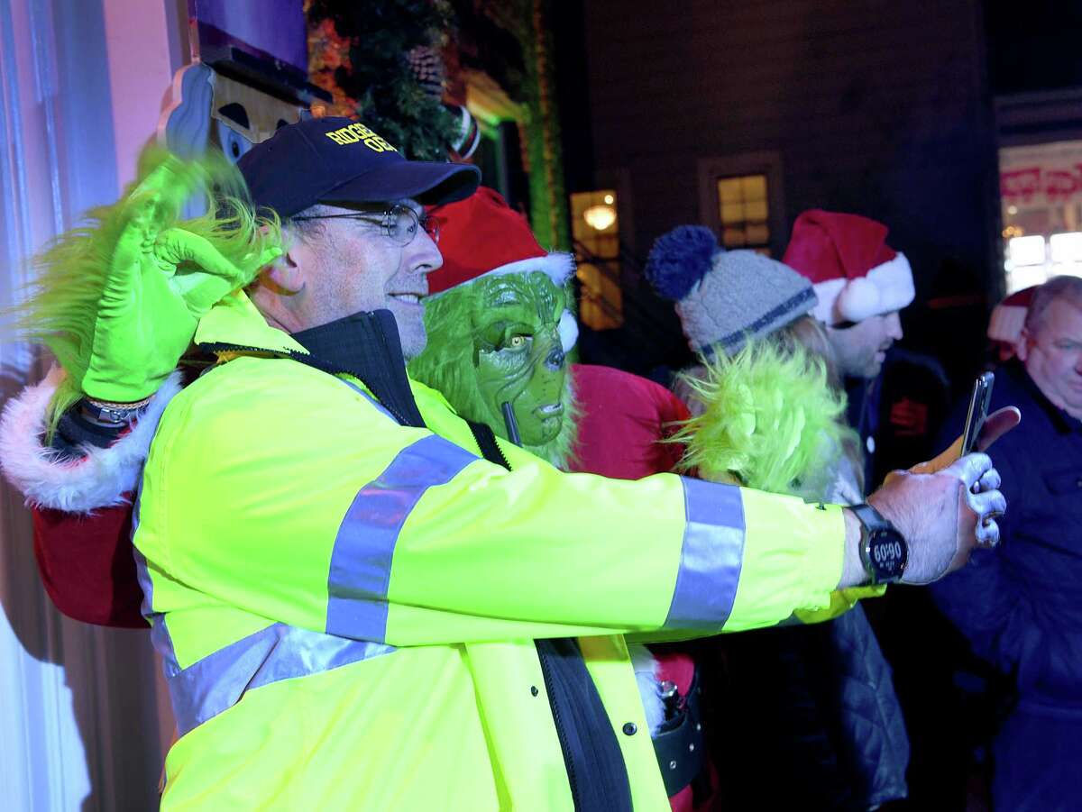 The Grinch was on hand as Ridgefield welcomed the holiday season on Nov. 26 with 17,000 lights, songs and a visit from Santa and Mrs. Claus.