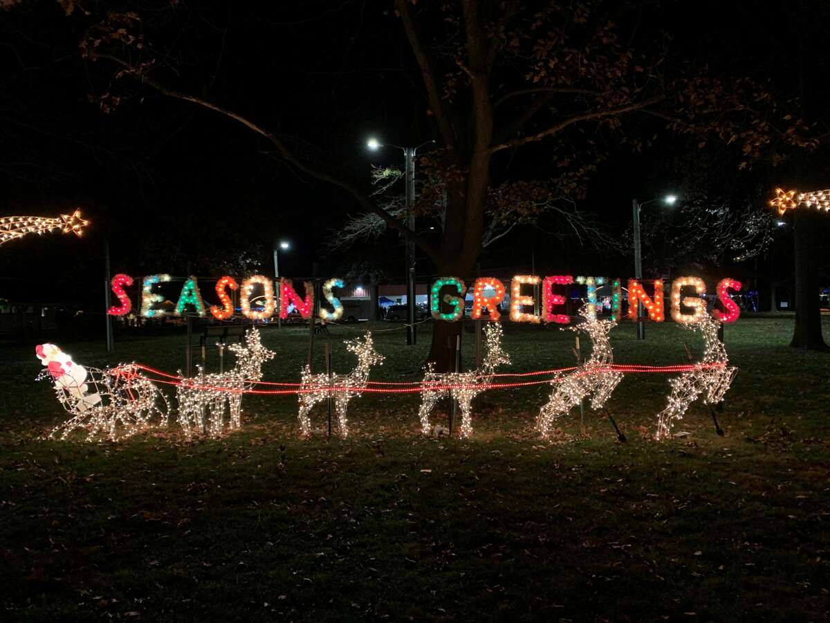 Seasons Greetings lights at Firemen's Park in Maryville. 