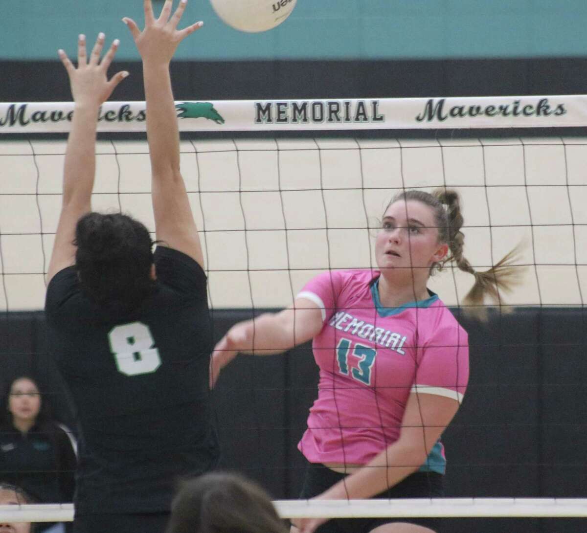 Pasadena Memorial's McKenna Richardson (13) has been named Offensive Player of the Year by the 22-6A coaches.