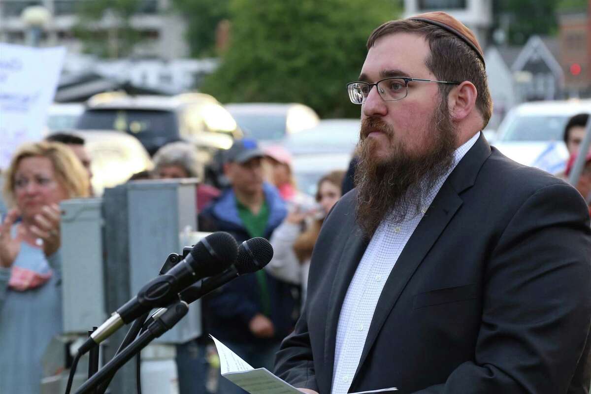 Rabbi Shlame Landa of Chabad of Fairfield earlier this year.
