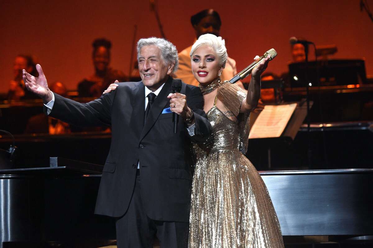 Tony Bennett and Lady Gaga perform live at Radio City Music Hall on Aug. 5, 2021, in New York City. "One Last Time: An Evening With Tony Bennett and Lady Gaga," which aired on CBS on Sunday, Nov. 28, 2021.