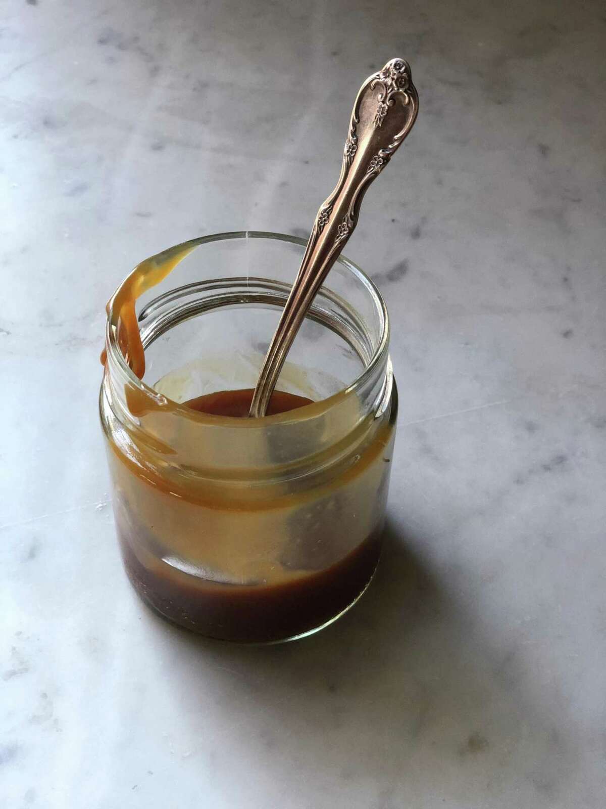 Kitchen directory gifts.  In the photo: salted caramel sauce