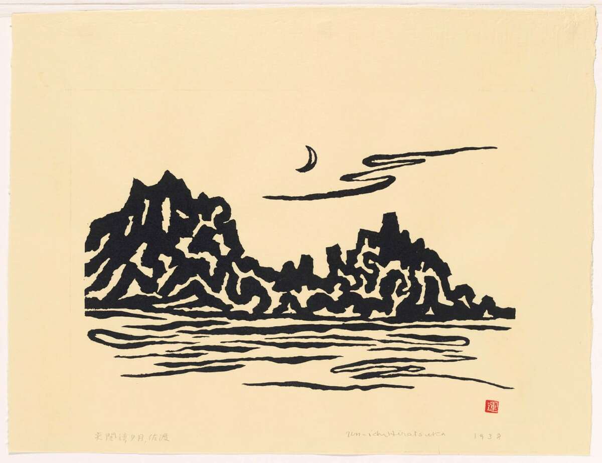 Hiratsuka Un'ichi, Evening at Sado, 1938. Woodblock print. Photo, the Clark