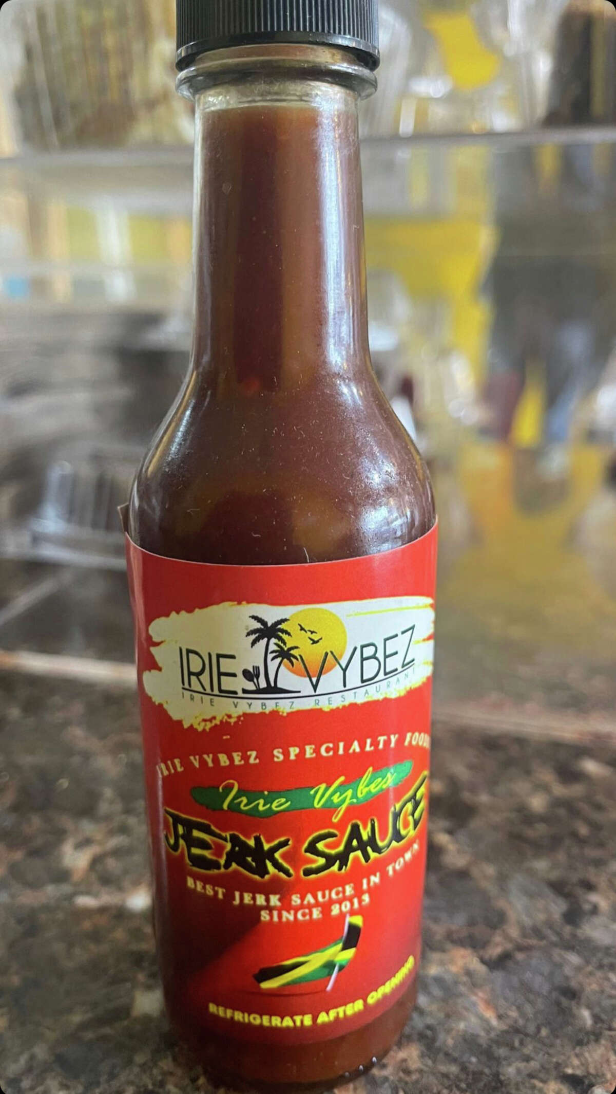 Jerk sauce from the Irie Vybez restaurant in Albany.