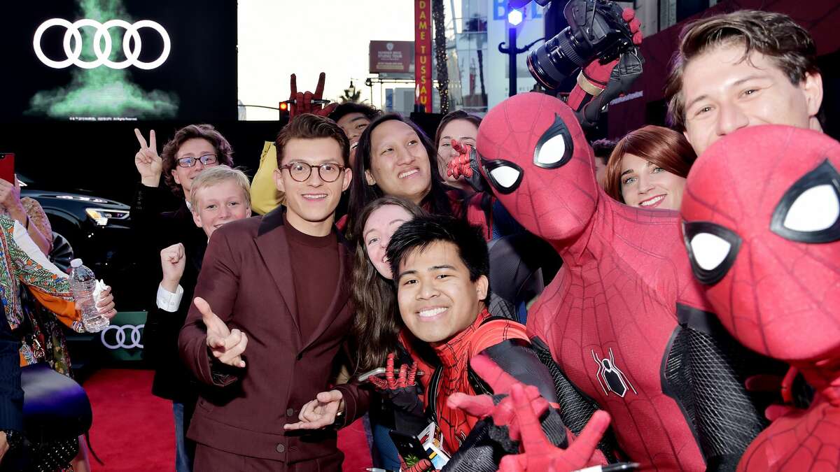 LOS ANGELES, CALIFORNIA - JUNE 26: Tom Holland attends the World Premiere of ‘Spider-Man: Far From Home’ hosted by Audi at the TCL Chinese Theatre on June 26, 2019 in Hollywood, Californi