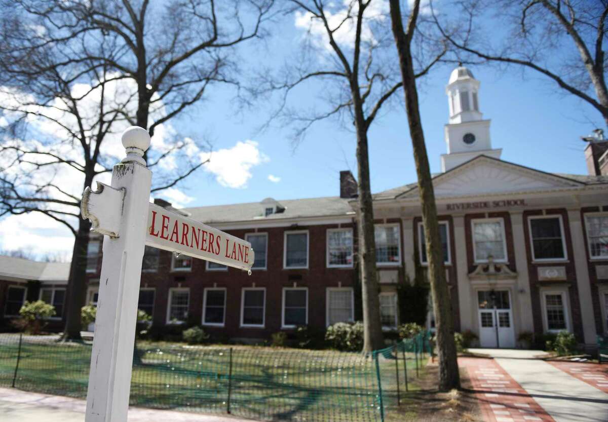 Riverside School in Greenwich, Conn., photographed on Wednesday, April 10, 2019. The school is reporting 24 active cases of COVID as of Friday.