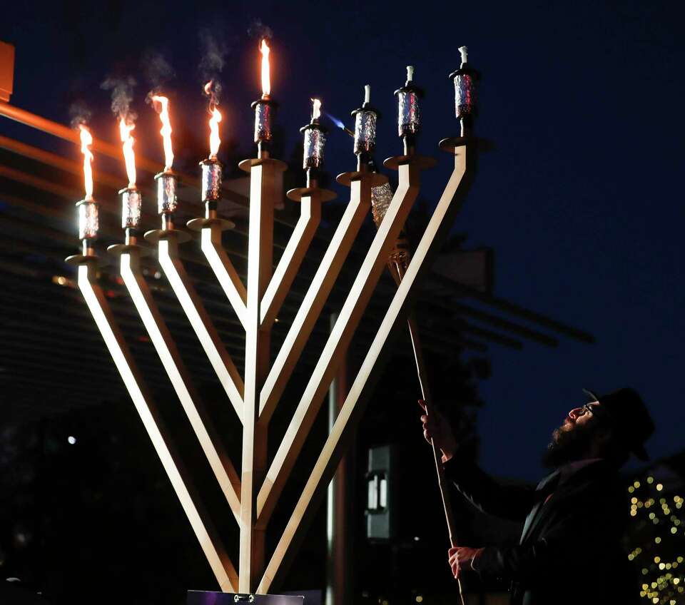 Hanukkah menorah lightings