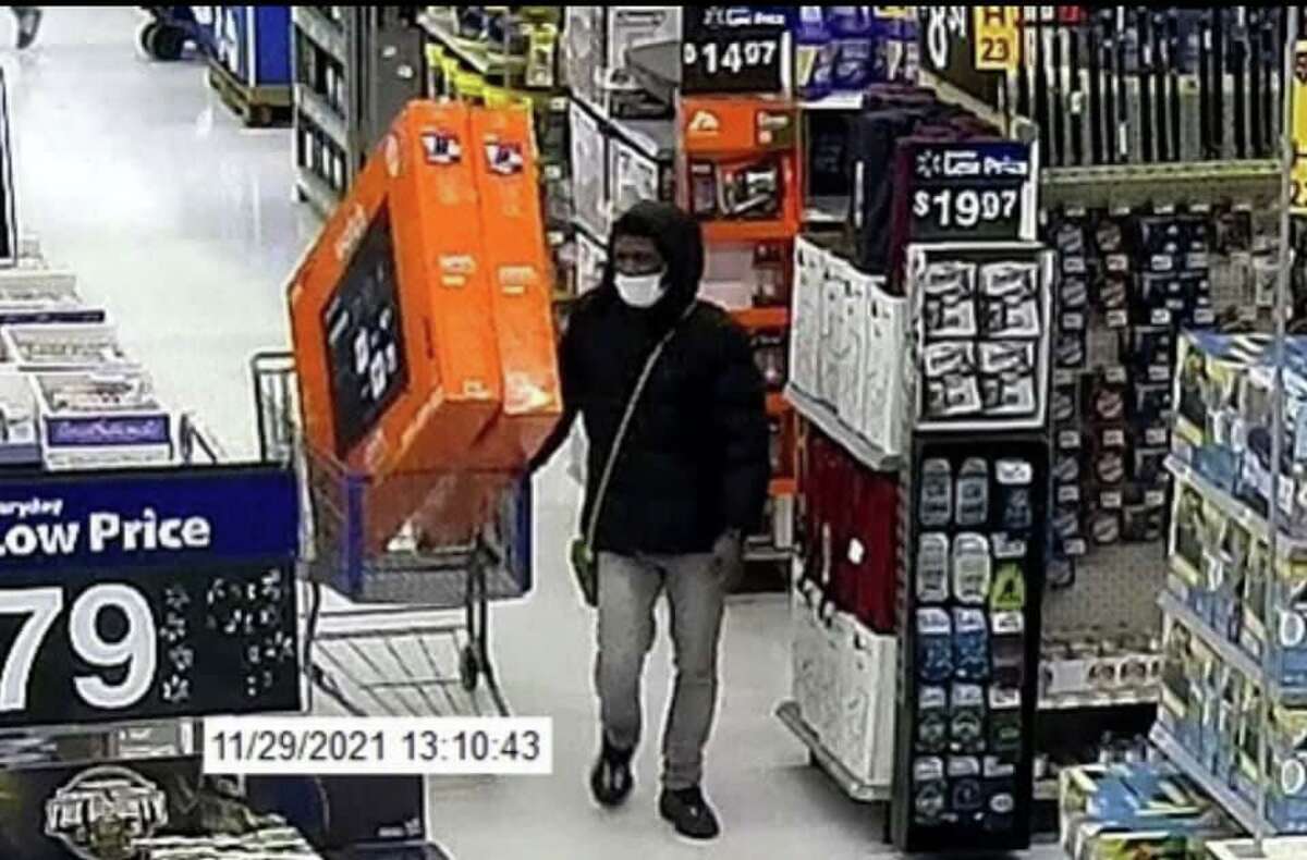 The Naugatuck Police Department is trying to identify this person who stole two 65-inch televisions from the town’s Walmart Monday afternoon.