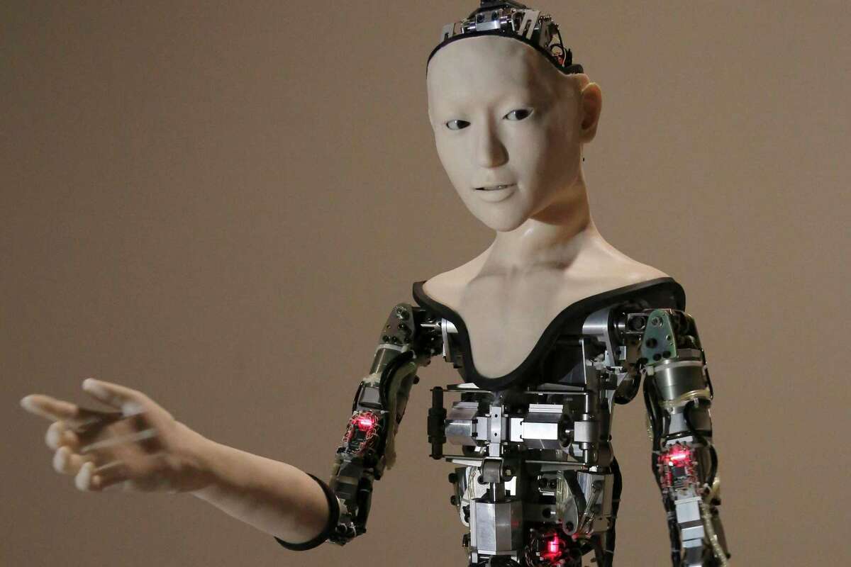 The humanoid robot “Alter” on display at the National Museum of Emerging Science and Innovation in Tokyo.
