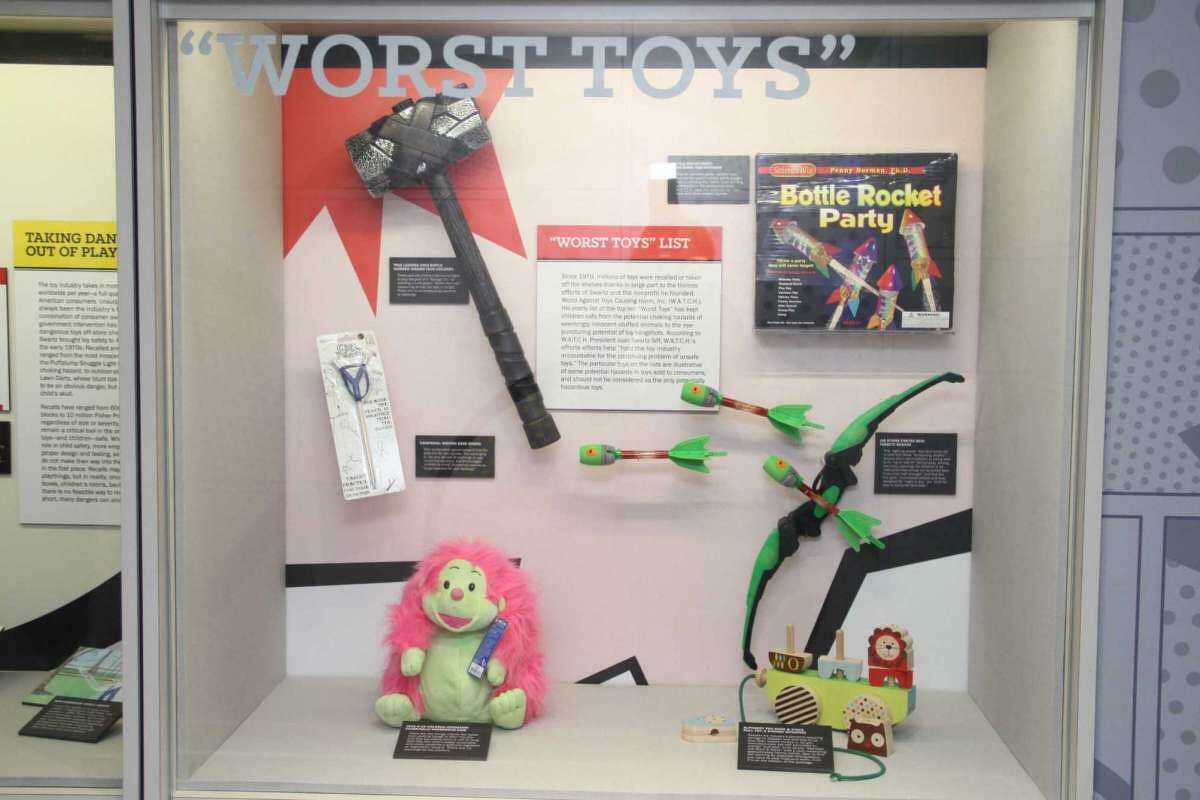 A “Worst Toys” exhibit at the American Museum of Tort Law in Winsted.