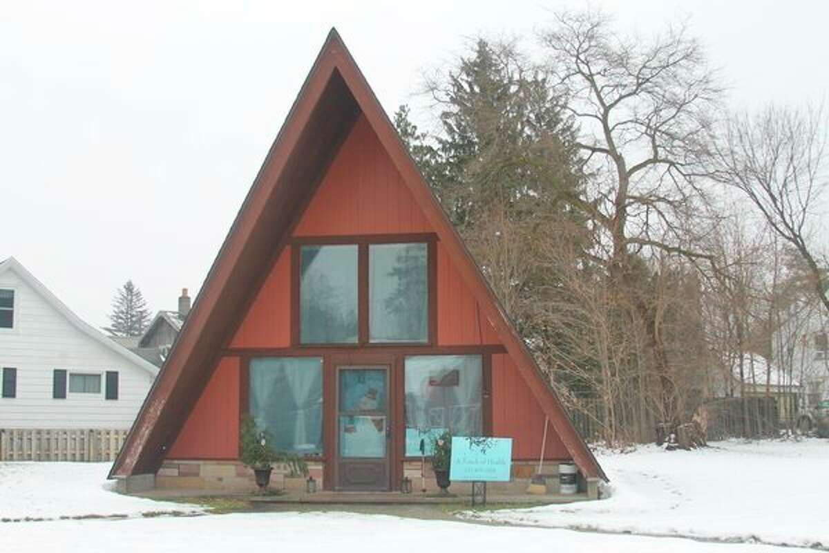 The A-frame building in Kaleva is the home of A Touch of Health, a massage therapy business owned by Myra Lautner. 