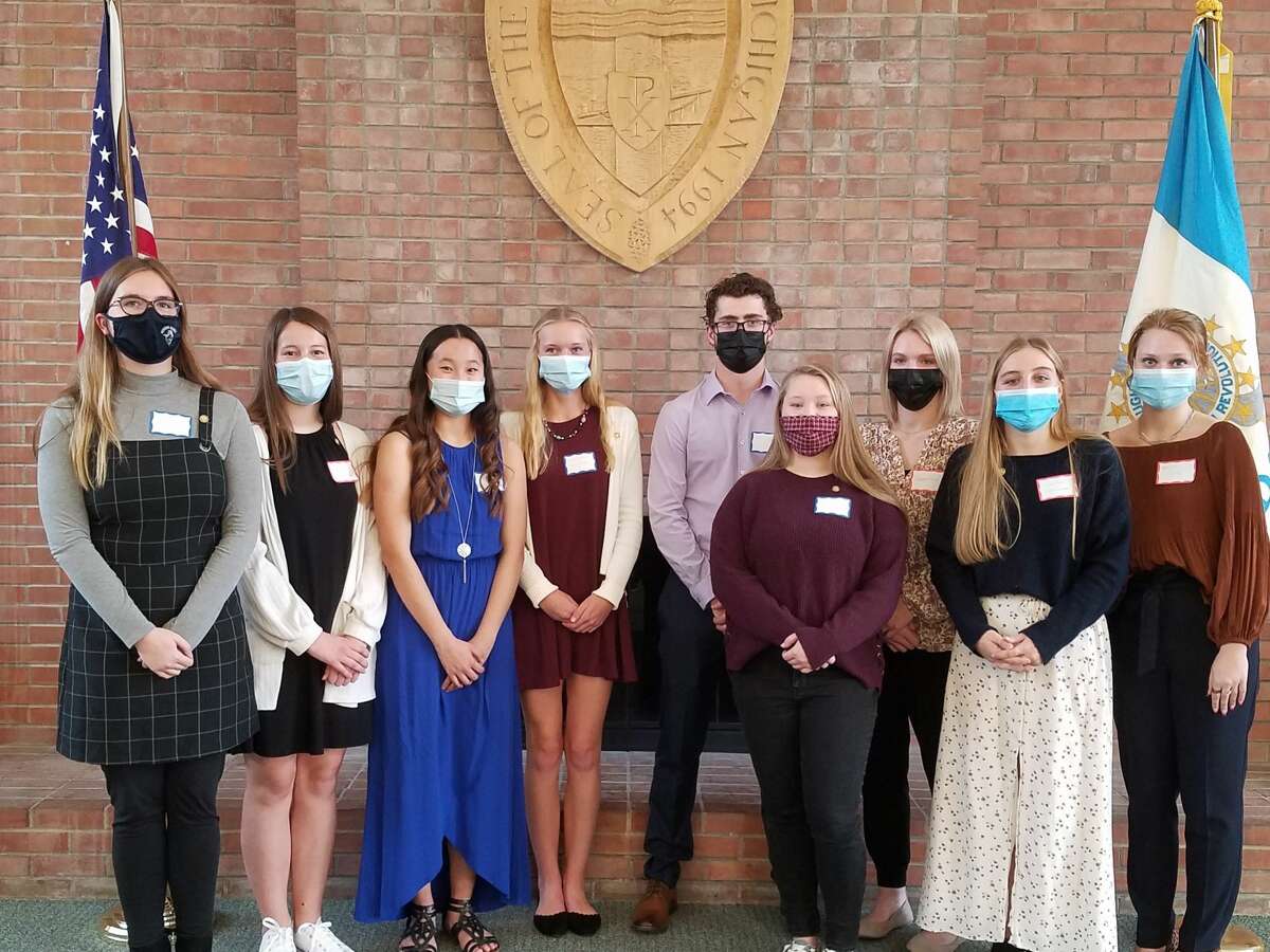 From left, Good Citizens Kayla Funk, Ellyana Tierney, Lexi Moore, Lauren McGuirk, Adam Deeter,Bailey McCoy, Sawyer Gerow, Lauryn Wishowski, and Alectra Bork. Shelby Carson was absent.