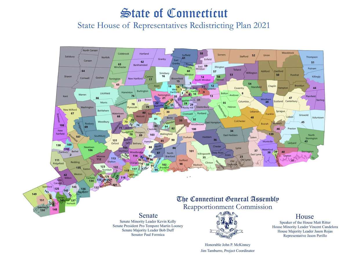 Conneticut’s new house district lines enacted Nov. 18, 2021.