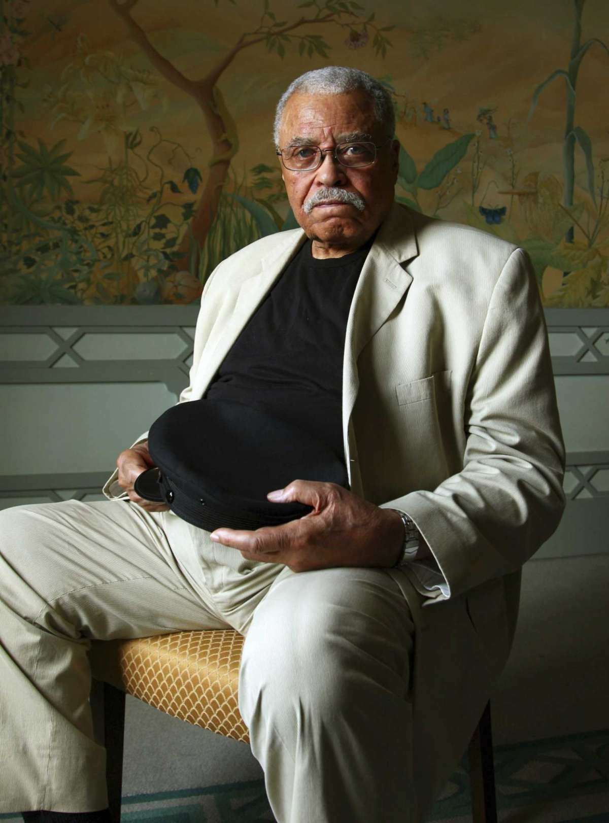 In this Jan. 7, 2013 file photo, actor James Earl Jones poses for photos in Sydney, Australia. James Earl Jones will be recognized for his voiceover career. A statue dedicated to the actor is being planned for Manistee County, where he attended school. 