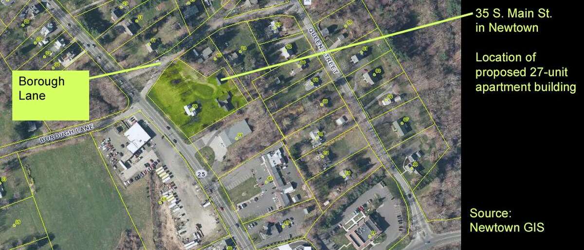 A proposal to construct a 27-unit apartment building on Newtown’s South Main Street will be the subject of a public hearing on Thursday before the town’s Planning and Zoning Commission.