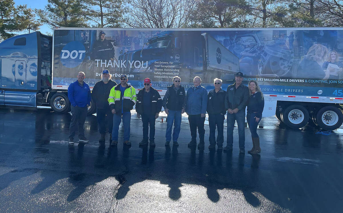 A custom-designed trailer unveiled Wednesday has been added to the Dot Transportation fleet to show appreciation to the company's drivers.