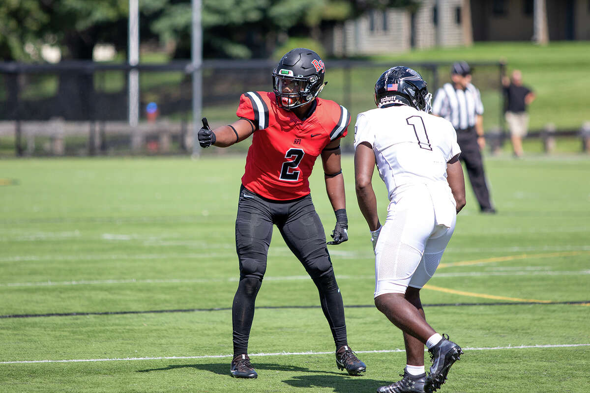 Cornerback C.J. Lyons, left, of RPI made the Liberty League first team despite having no interceptions. Teams generally try to avoid throwing against him.