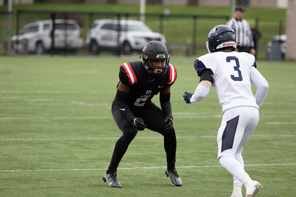 Cornerback C.J. Lyons, left, of RPI made the Liberty League first team despite having no interceptions. Teams generally try to avoid throwing against him.