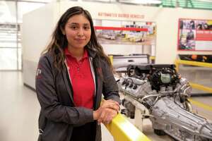 Eva River, 20, works in assembly at Toyota’s South Side plant after a two-year internship program.