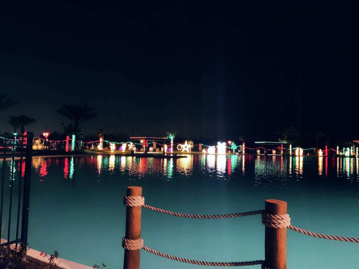 Vibrant holiday displays illuminate Lago Mar Lagoon Fridays and Saturdays through Dec. 18. Learn more about Lights Over Lago at https://bityl.co/9uE7.