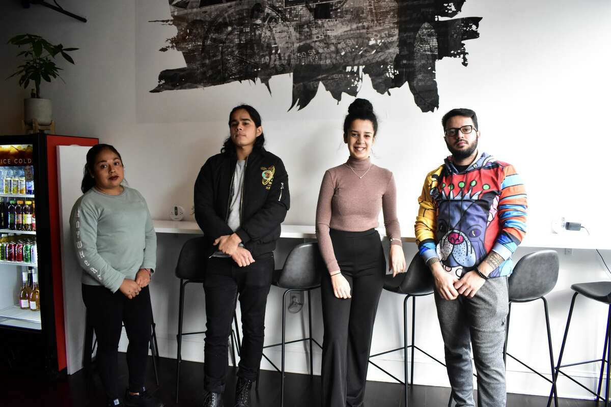 The Breakroom staff includes (left to right) Anahy Hernandez, Rajaa Grirrane, Rony Aguiriano and Andrea Lombardi. The  coffee shop is located in 14 N Main Street in South Norwalk. 