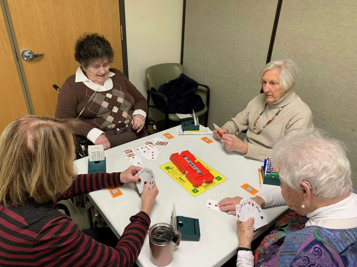 This group of friends said playing bridge online during the COVID-19 pandemic just wasn't the same as getting together and socializing at the West Hartford Senior Center.