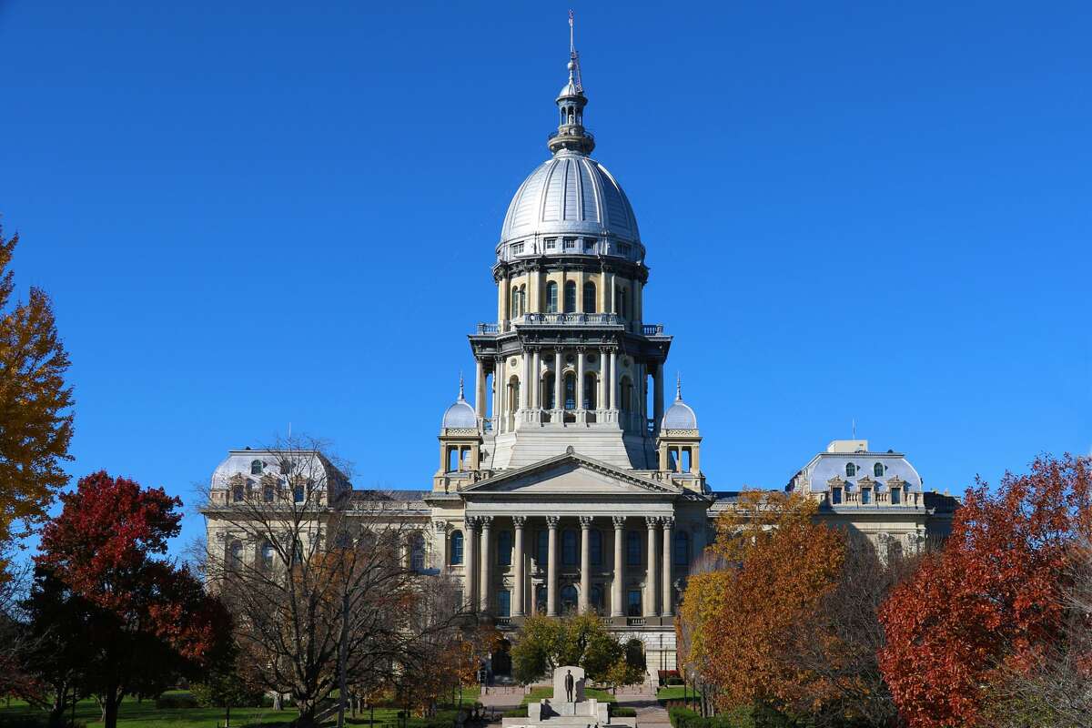 A file image of the State of Illinois Capital Building in Springfield, Ill. 