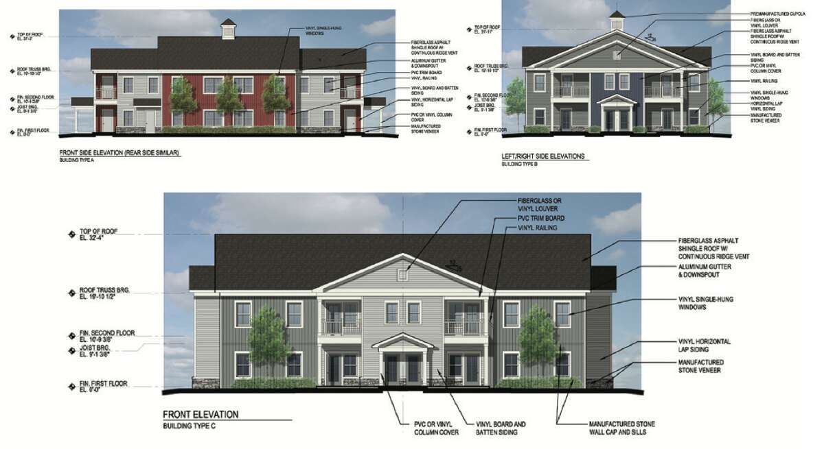 Renderings of the proposed Selkirk Reserve affordable housing units.