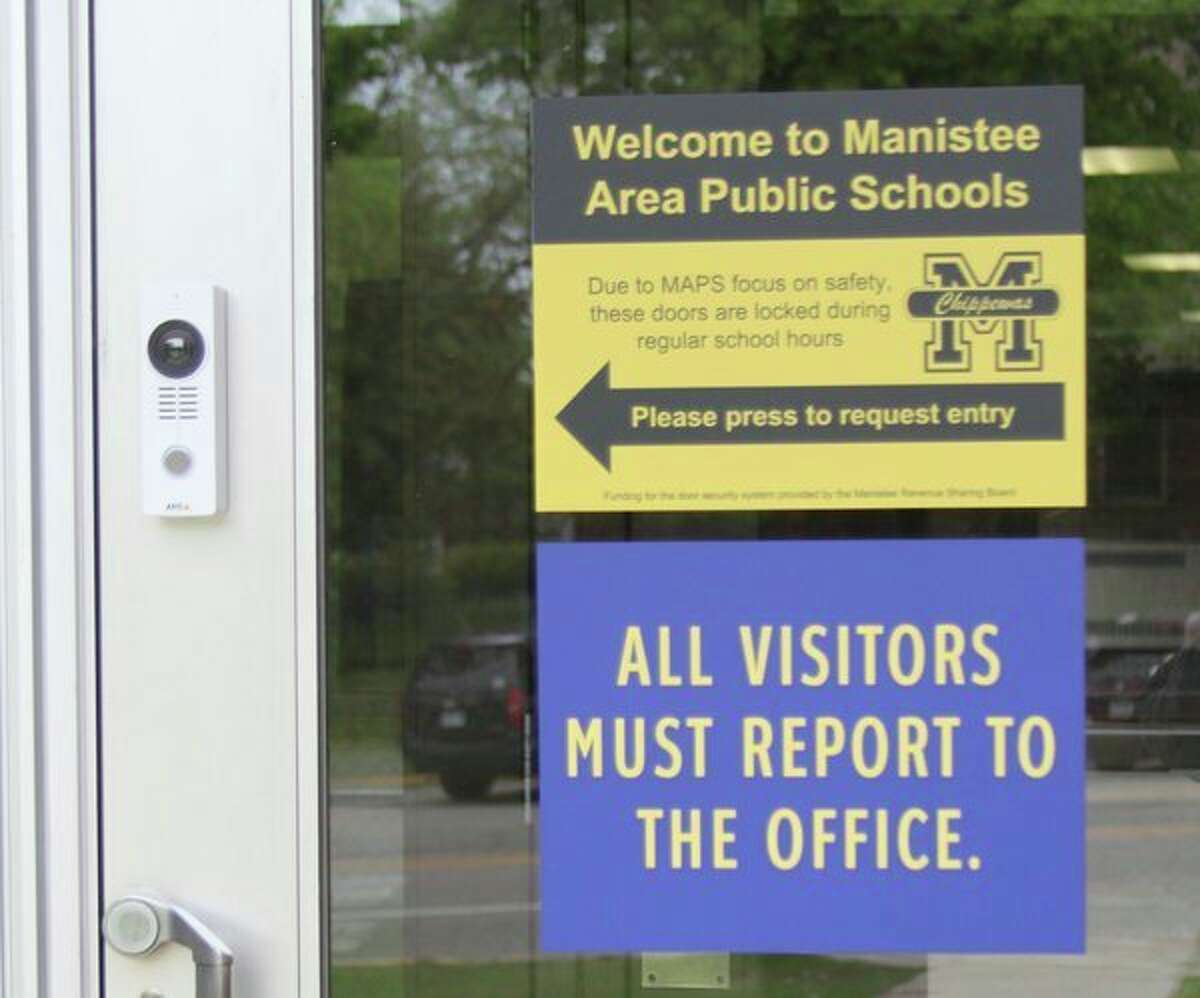 Manistee Intermediate School District, CASMAN Academy, Manistee Area Public, Bear Lake, Kaleva Norman Dickson and Onekama Consolidated Schools have had buzz-in doors with cameras since 2017.