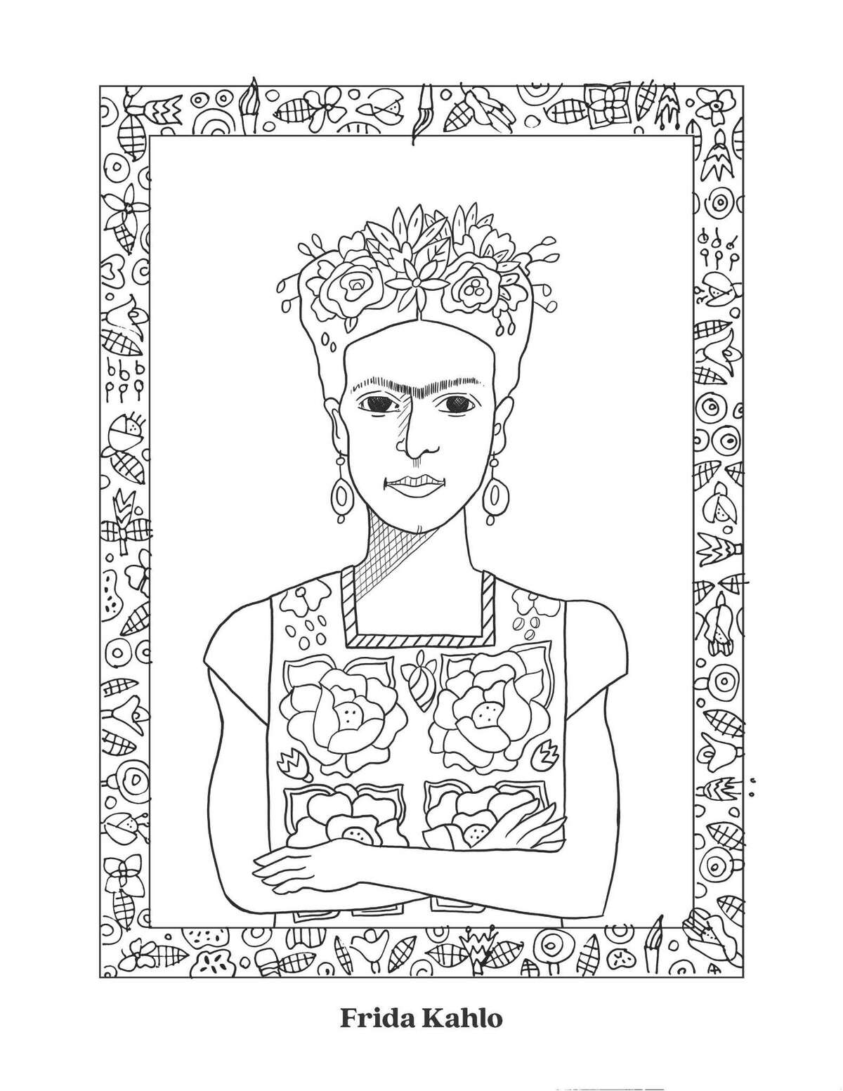 Mexican artist Frida Kahlo is one of the people featured in the new "Revolutionary Women of Texas and Mexico" coloring book.