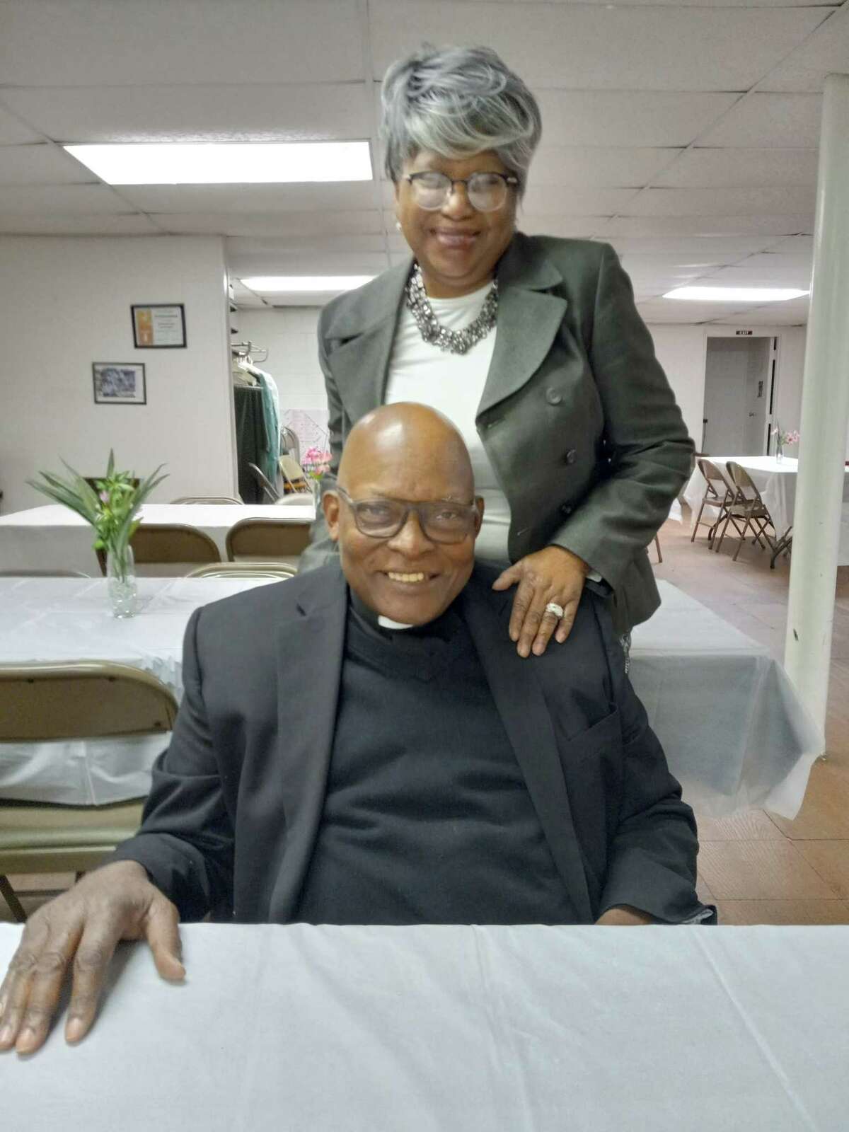 Angaza Mwando, pictured with his wife, Effie, recently became an ordained member of the Workman Memorial AME Zion church in Torrington. Effie Mwando is chairwoman of the church’s evangelism team and another ordained member.