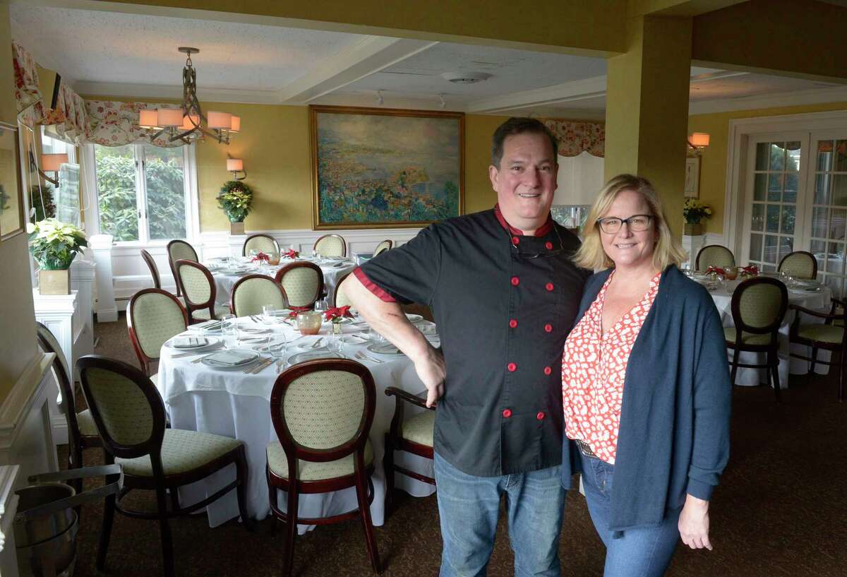Bernard and Sarah Bouissou, owners of Bernard’s Restaurant and Sarah’s Wine Bar in Ridgefield, Conn, have decided to sell the restaurant after 21 years. Thursday, December 2, 2021.