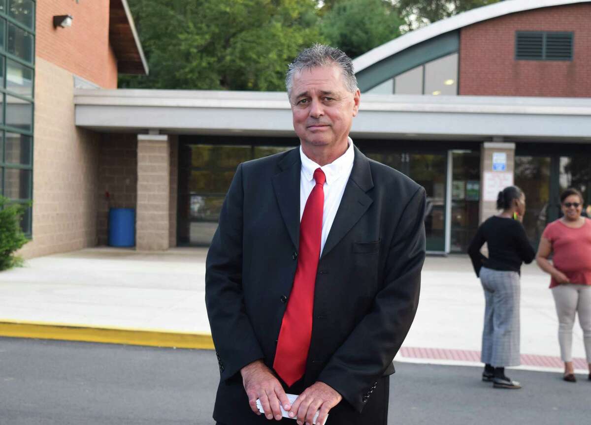 Middletown Public Works Director Bill Russo is seen during 2019 Democratic primary voting.