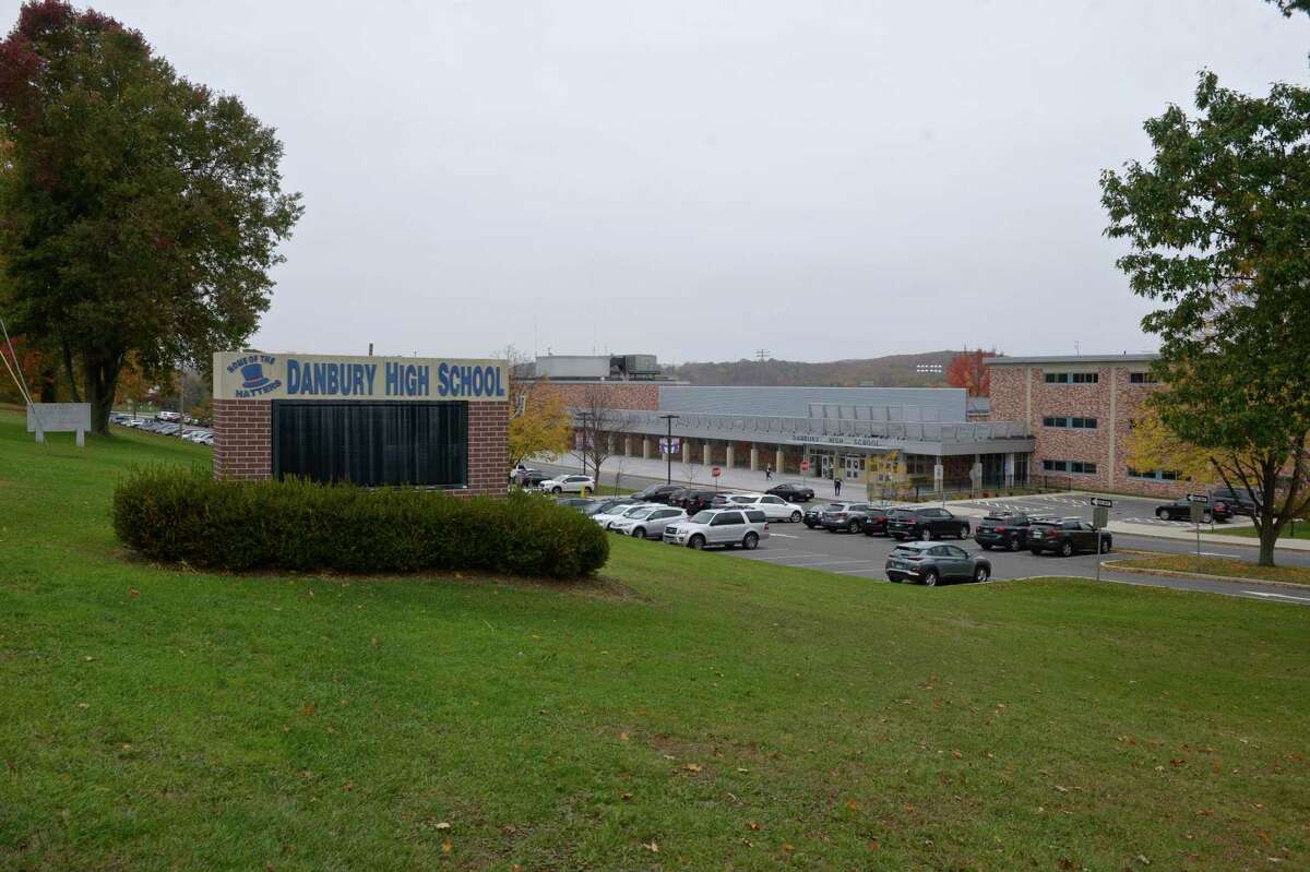 After a call shortly before 8 a.m. Friday, Dec. 3, 2021, reporting gunfire at Danbury High School in Danbury, Conn., police officials said no evidence of gunfire was found.